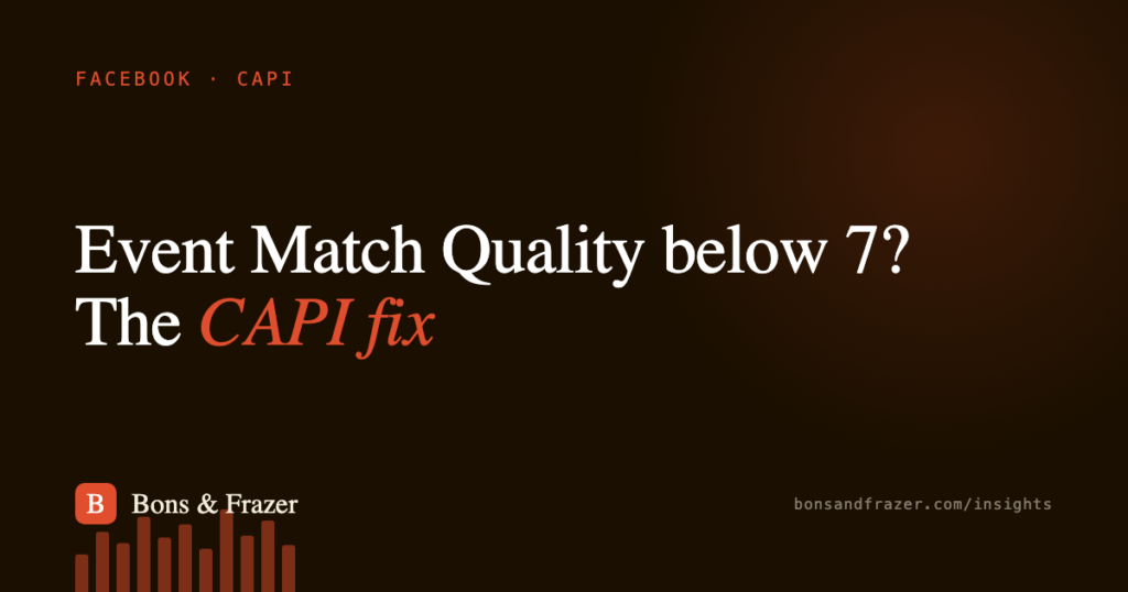 Facebook Event Match Quality below 7 — the CAPI fix