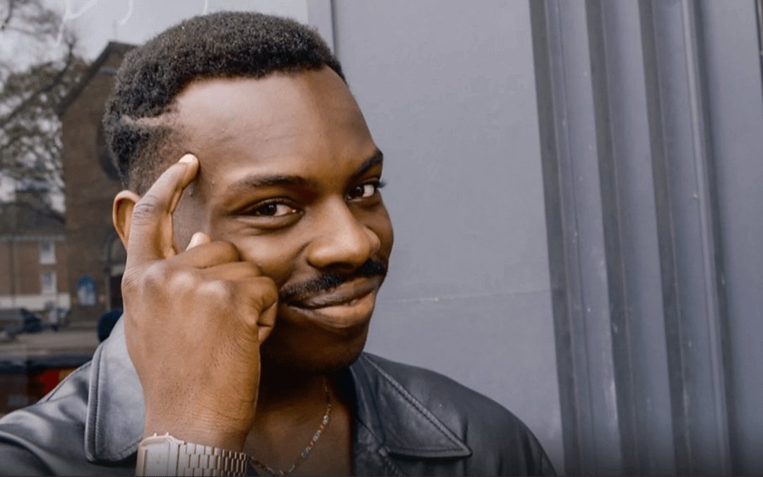 The Roll Safe meme: a man tapping his temple with a knowing grin